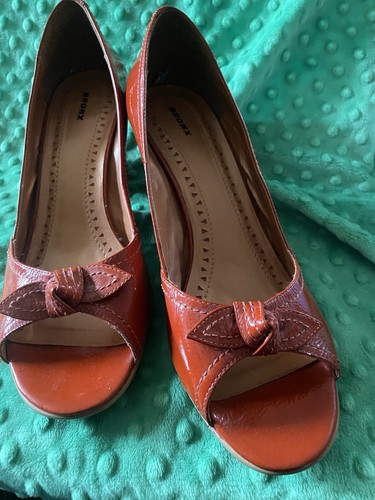 Orange pantant slip shoes - slip,