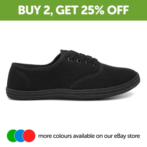 Womens canvas black - black, adults