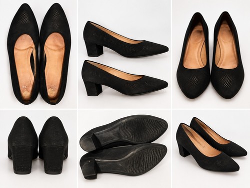 Women luftpolster black shoe - black,