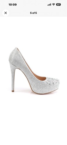 Women rhinestone party heel - women's,