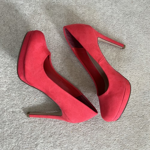 New look red suede leather - new,