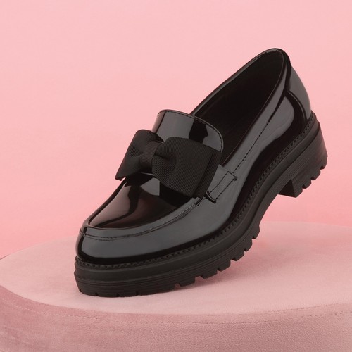 Lilley womens black patent - womens,