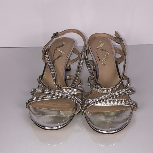 Nina silver glitter rhinestone - silver,