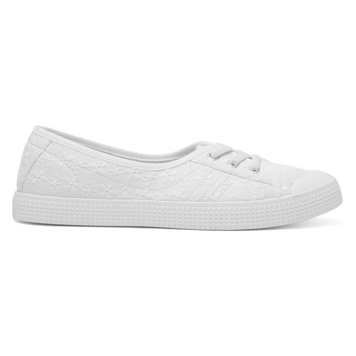 Womens white canvas shoes - white,