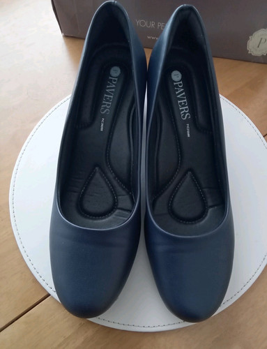 Pavers navy blue court shoes - pavers,