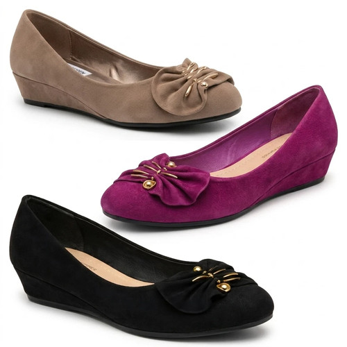 Women low wedge ballet - women's, pumps