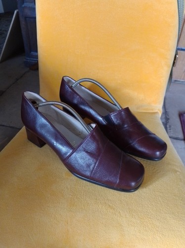 Ladies burgundy shoes uk7 - burgundy,