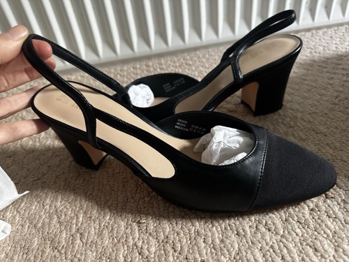Black women sling back - black,