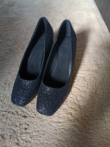 Black glittery womens shoes - black,