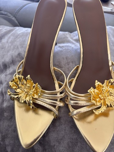 New strapless gold heeled - strapless,