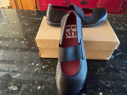 New nature sko black leather - sko,