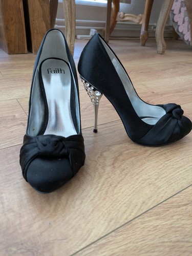 Faith black satin knot front - faith,