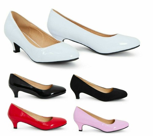Ladies low kitten heel court - ladies,