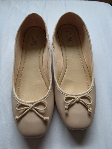 Nude light pink flat - m&s, nude/light