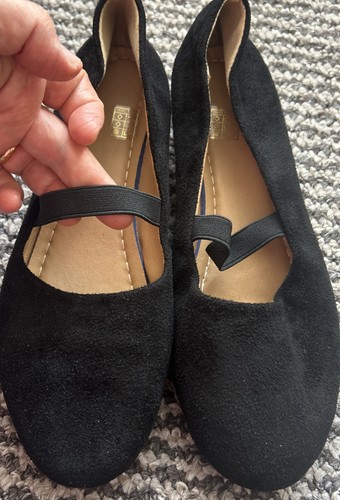 Women flat black shoes - shoes, size