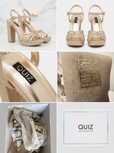 Quiz gold block heel size - heel, 5