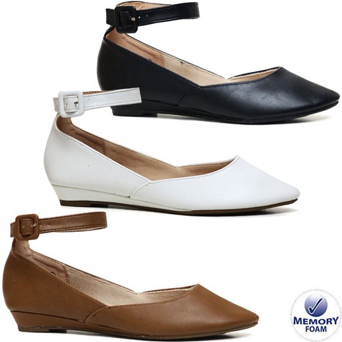Ladies low heel wedge - wedge, court