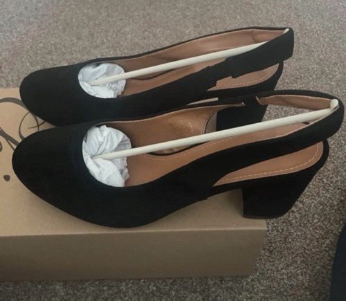 Beautiful black suede heels - black, /
