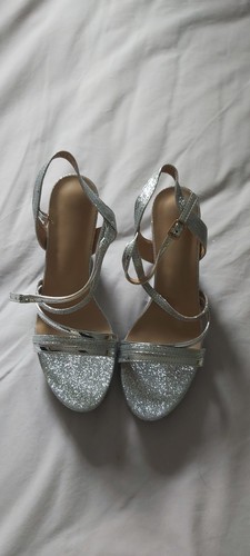 Sparkly silver ladies - , heeled