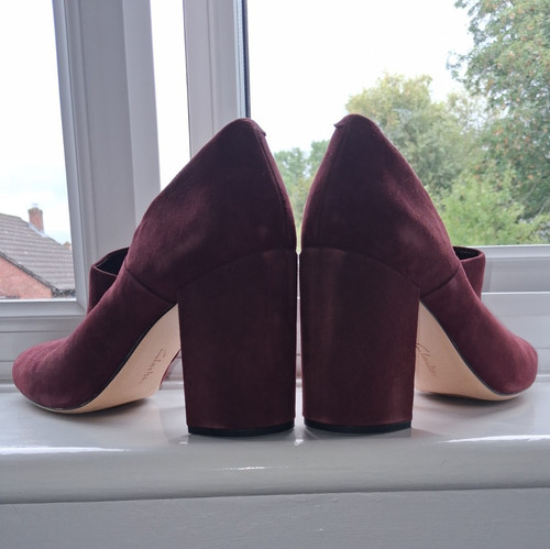 Clarks burgundy suede - clarks,