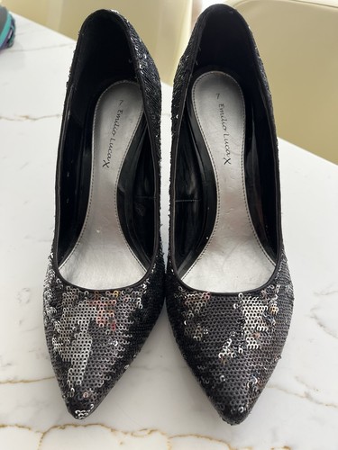 Black sparkly shoes - sparkly, size