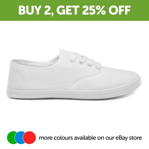 Womens canvas white - white, adults