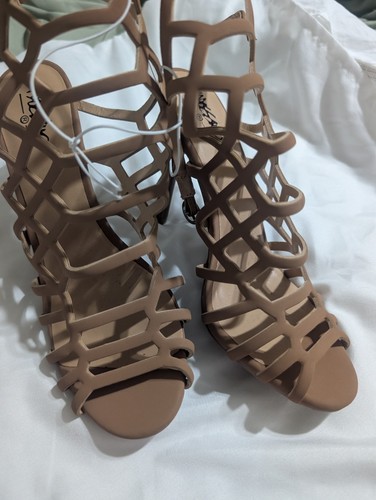 Tan mossimo caged heels open - tan,